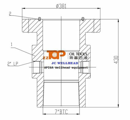 Het Type van oliebrondoorn API 6A de Spoel 10000psi van het Bronomhulsel